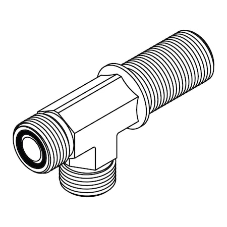 Hydraulic Fitting-Steel12MORFS BULKHEAD UNION RUN TEE